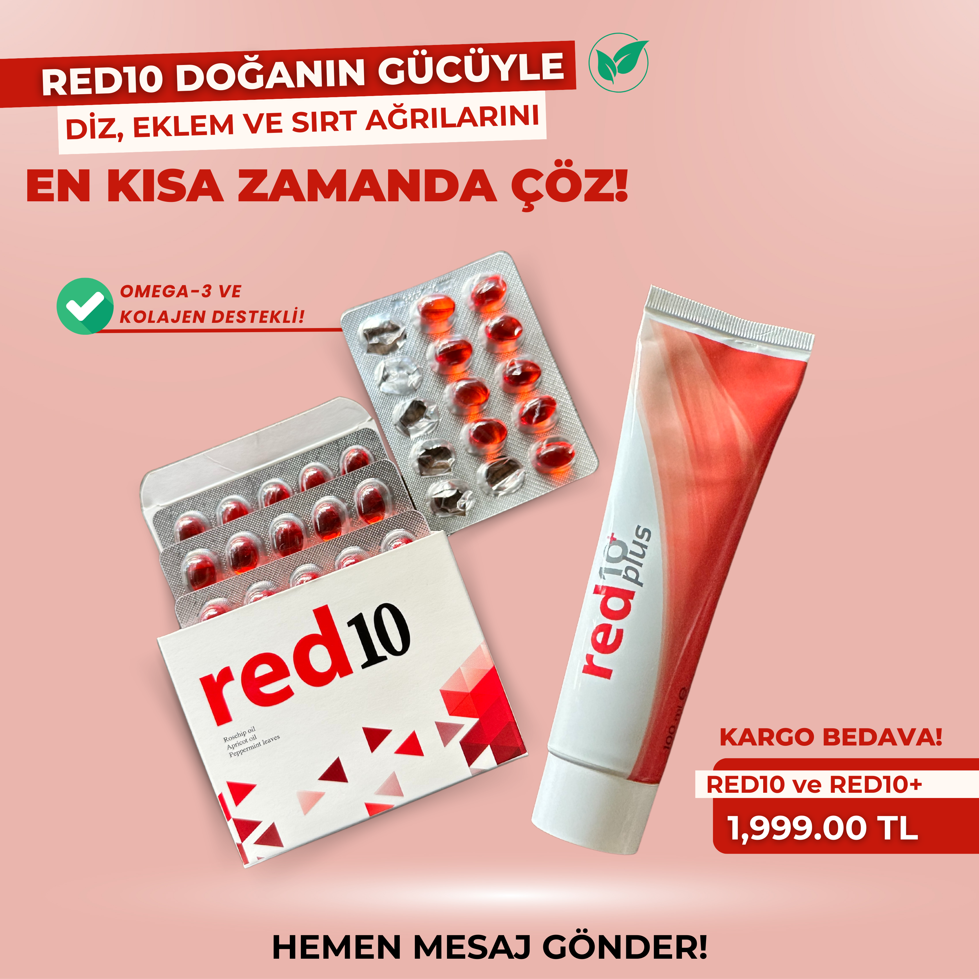 RED10 + RED10PLUS AĞRI KESİCİ PAKET